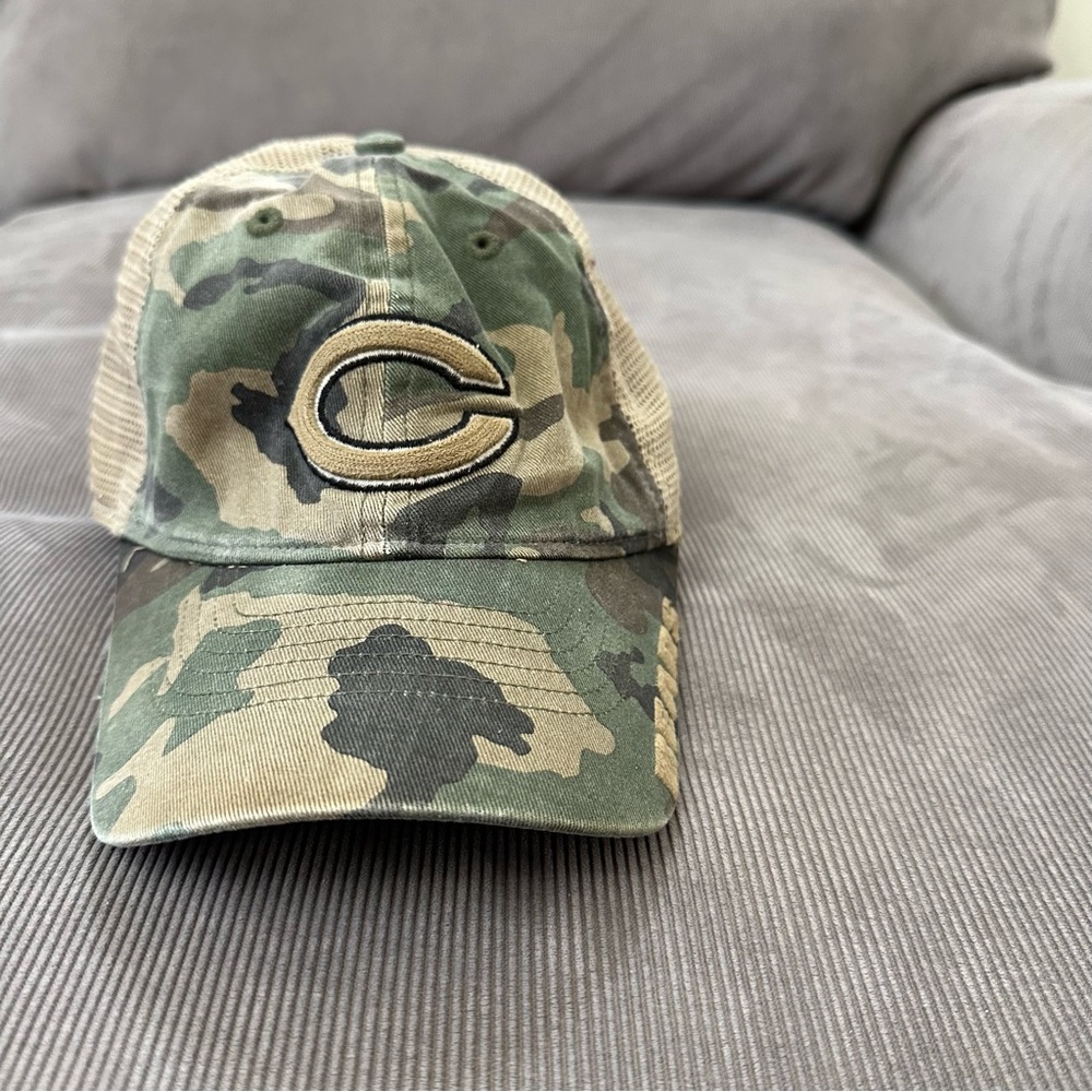 Chicago Bears Camouflage Trucker Hat, Snapback Cap, Reebok, Logo, NFL